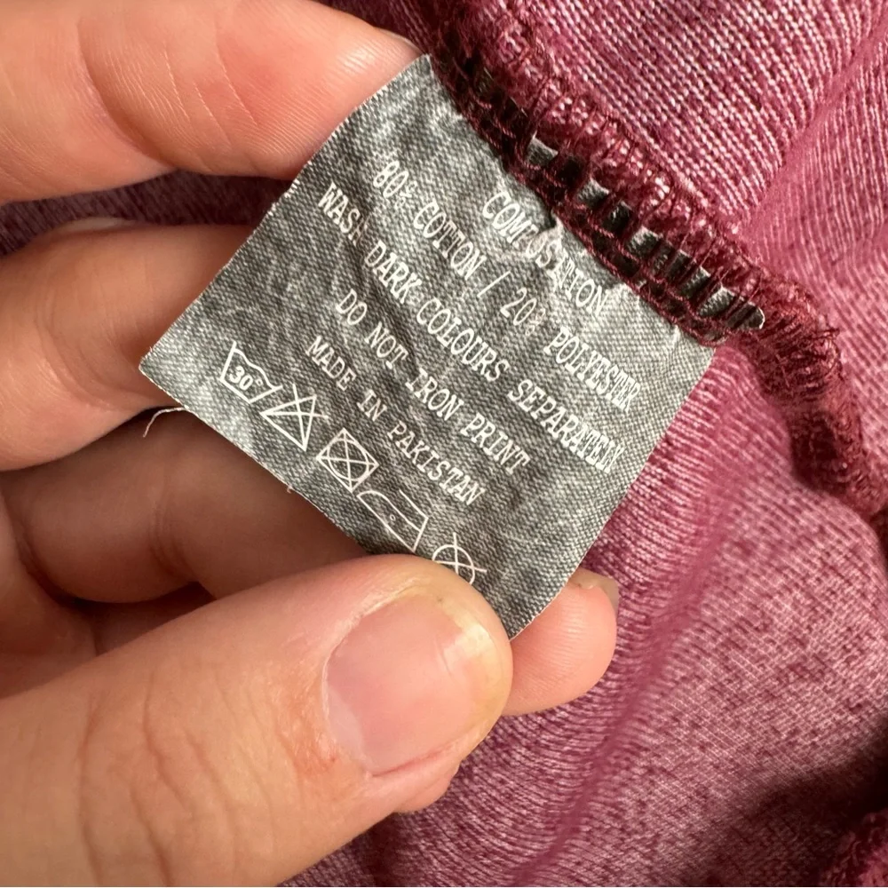 True Religion unisex burgundy velour zip up collared sweatshirt size large - Picture 5 of 8